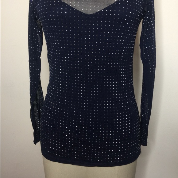 New Michael Kors mesh top w/silver studs - Picture 2 of 6